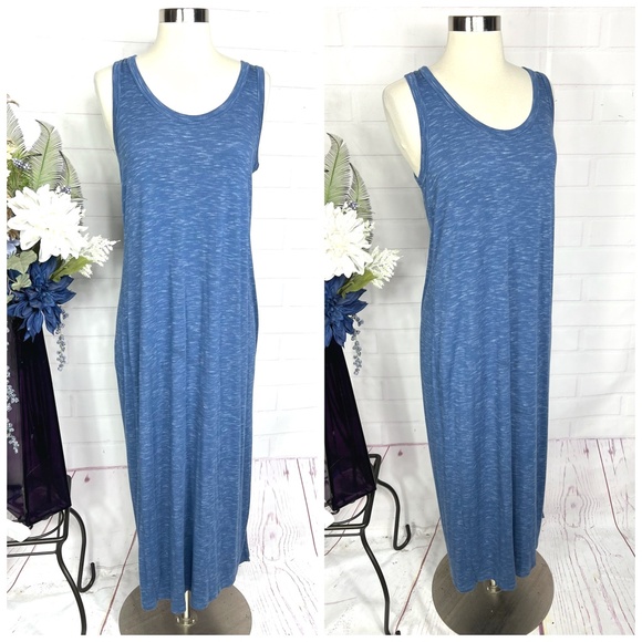 👗 |•GAP•| Soft Comfy Blue Loose Fitting Maxi Dress Size Small Petite - Picture 1 of 8